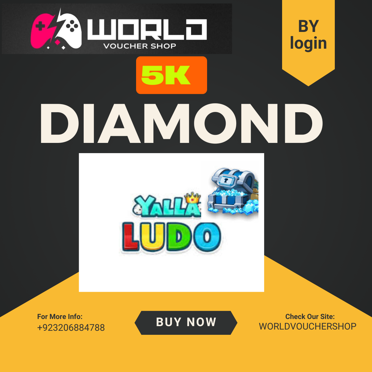 YWORLD VOUCHER (10) Get 5,000 Yalla Ludo Diamonds added to your account quickly and safely! We offer a fast, secure, and reliable recharge service for all Yalla Ludo players.